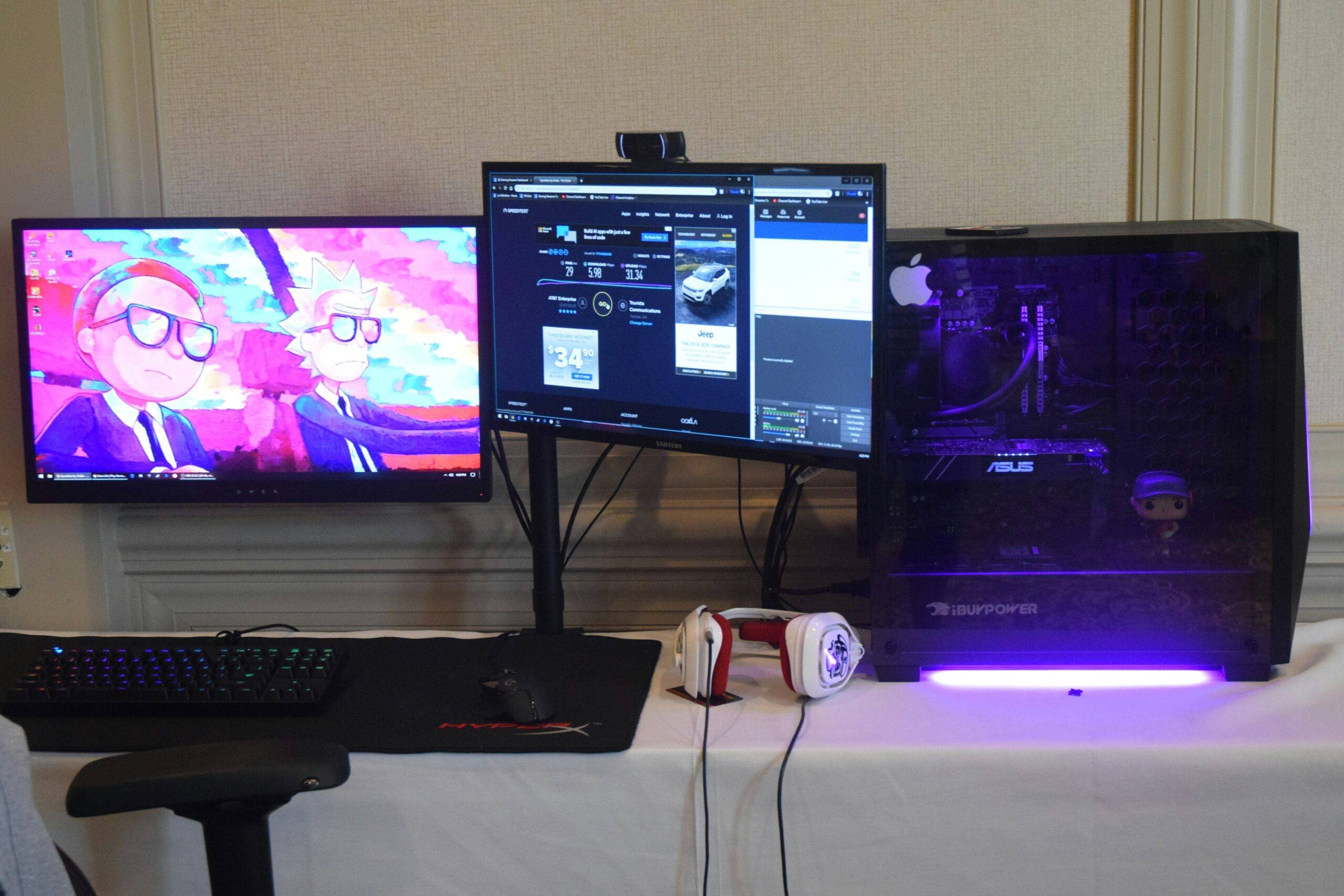 Two versions of a donation overlay being compared side by side.